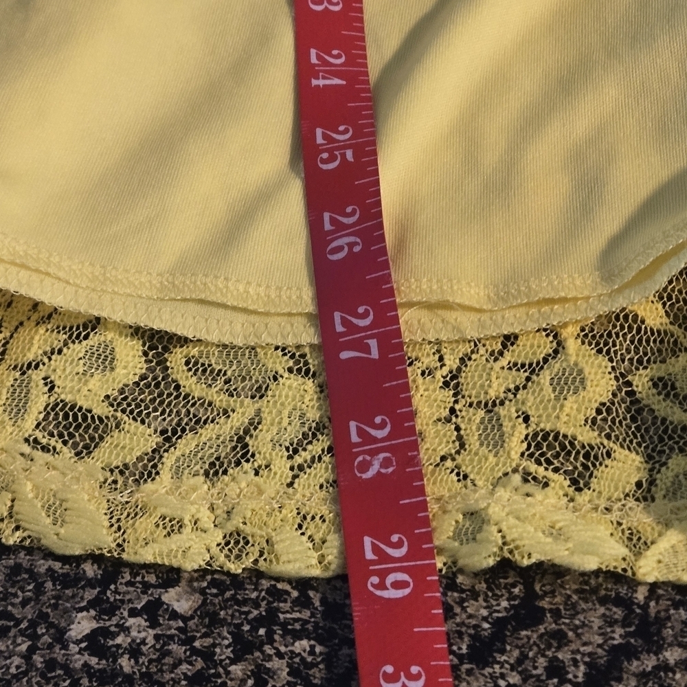 NWT Ashley Blue Woman’s L Trumpet Skirt Yellow Floral Lace Lined USA Made - Picture 10 of 12
